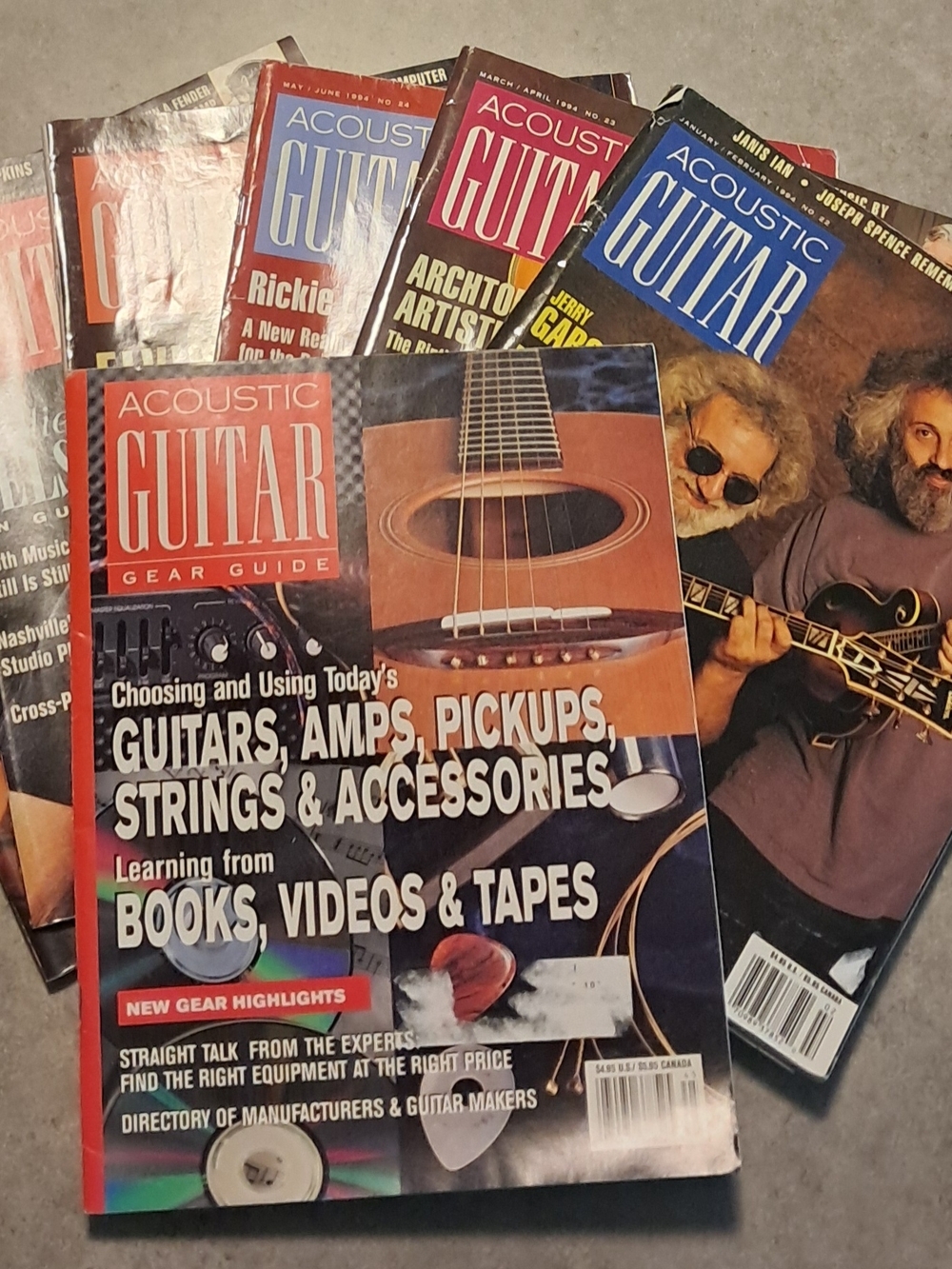 Acoustic Guitar Magazine 1994 Full Year Lot Of (7)